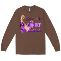 Chestnut Pancreatic Cancer Warrior Long Sleeve Tee - texasbilliewilder