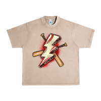 French Oak baseball lightning bolt Urban Heavy Tee - Zillion Design Studio