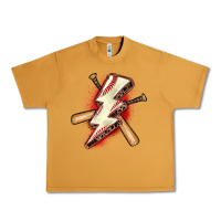 Peanut Butter baseball lightning bolt Urban Heavy Tee - Zillion Design Studio