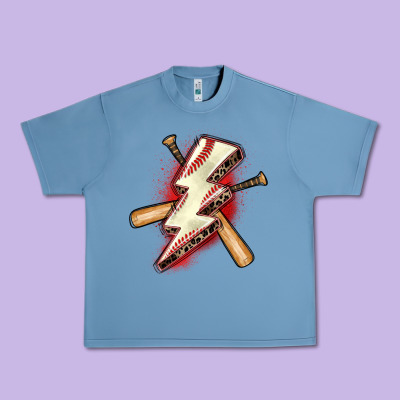 Urban Heavy Tee baseball lightning bolt
