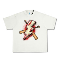 Pistachio baseball lightning bolt Urban Heavy Tee - Zillion Design Studio