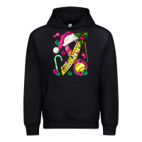 Black Pink Christmas Breast Cancer Ribbon Softball Urban Hoodie - BundleAndBundleShop