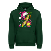 Forest Green Pink Christmas Breast Cancer Ribbon Softball Urban Hoodie - BundleAndBundleShop