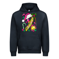Navy Pink Christmas Breast Cancer Ribbon Softball Urban Hoodie - BundleAndBundleShop