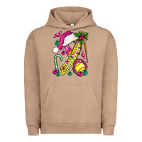 Pigment Burro Pink Christmas Breast Cancer Ribbon Softball Urban Hoodie - BundleAndBundleShop