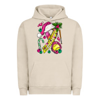 Pigment French Oak Pink Christmas Breast Cancer Ribbon Softball Urban Hoodie - BundleAndBundleShop