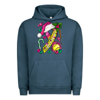Pigment Midnight Navy Pink Christmas Breast Cancer Ribbon Softball Urban Hoodie - BundleAndBundleShop