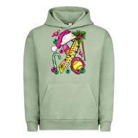 Pigment Oil Green Pink Christmas Breast Cancer Ribbon Softball Urban Hoodie - BundleAndBundleShop