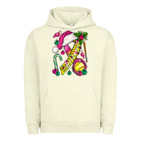 Pigment Pistachio Pink Christmas Breast Cancer Ribbon Softball Urban Hoodie - BundleAndBundleShop