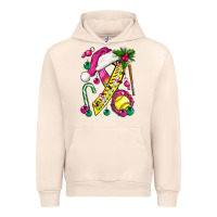 Sandshell Pink Christmas Breast Cancer Ribbon Softball Urban Hoodie - BundleAndBundleShop