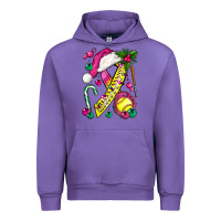 Tulip Pink Christmas Breast Cancer Ribbon Softball Urban Hoodie - BundleAndBundleShop