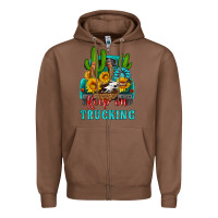 Chestnut keep on trucking with western truck Zipper Hoodie - HRA Design Shop