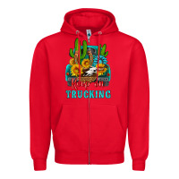 Keep On Trucking With Western Truck Zipper Hoodie | Teevron