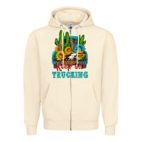 Sandshell keep on trucking with western truck Zipper Hoodie - HRA Design Shop