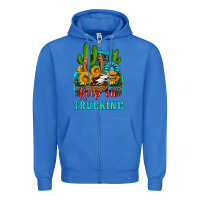 True Royal keep on trucking with western truck Zipper Hoodie - HRA Design Shop