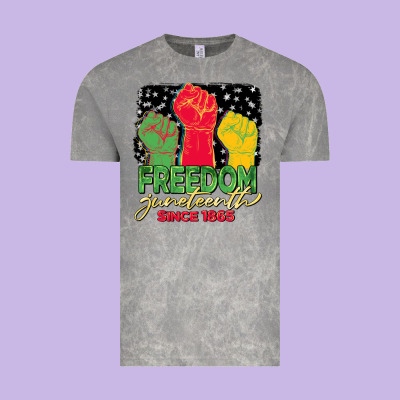 Freedom Juneteenth Since 1865 Vintage Tee Designed By Barkaloodesign