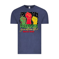 Vintage Denim freedom juneteenth since 1865 Vintage Tee - BarkalooDesign