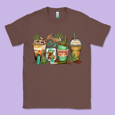 Highly Caffeinated Coffee Cups Classic Tee Designed By Zillion Design Studio