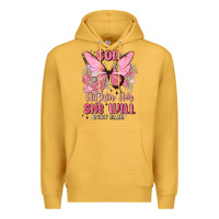 Mustard god is within her she will not fail Premium Hoodie - MaliasSmallBusiness