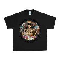 Black I Hate Everyone But Coffee Helps With Flowers Urban Heavy Tee - RanaPortraitStore