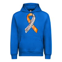 Cobalt Kidney Cancer Ribbon Baseball Urban Hoodie - BundleAndBundleShop