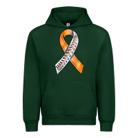 Forest Green Kidney Cancer Ribbon Baseball Urban Hoodie - BundleAndBundleShop