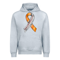 Heather Grey Kidney Cancer Ribbon Baseball Urban Hoodie - BundleAndBundleShop