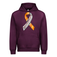 Mauve Wine Kidney Cancer Ribbon Baseball Urban Hoodie - BundleAndBundleShop