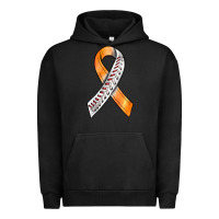 Pigment Black Kidney Cancer Ribbon Baseball Urban Hoodie - BundleAndBundleShop