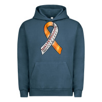 Pigment Midnight Navy Kidney Cancer Ribbon Baseball Urban Hoodie - BundleAndBundleShop