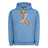 Pigment Pebble Blue Kidney Cancer Ribbon Baseball Urban Hoodie - BundleAndBundleShop