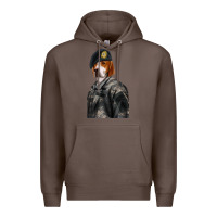 Coffee Pet Portraits, Custom Pet Portraits, Renaissance Pet Portraits, Custom Premium Hoodie - RanaPortraitStore