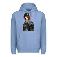 Colony Blue Pet Portraits, Custom Pet Portraits, Renaissance Pet Portraits, Custom Premium Hoodie - RanaPortraitStore