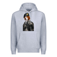 Heather Grey Pet Portraits, Custom Pet Portraits, Renaissance Pet Portraits, Custom Premium Hoodie - RanaPortraitStore