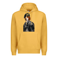 Mustard Pet Portraits, Custom Pet Portraits, Renaissance Pet Portraits, Custom Premium Hoodie - RanaPortraitStore