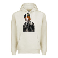 Oatmeal Heather Pet Portraits, Custom Pet Portraits, Renaissance Pet Portraits, Custom Premium Hoodie - RanaPortraitStore
