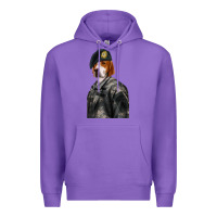 Purple Pet Portraits, Custom Pet Portraits, Renaissance Pet Portraits, Custom Premium Hoodie - RanaPortraitStore