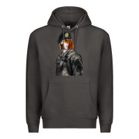 Smoke Pet Portraits, Custom Pet Portraits, Renaissance Pet Portraits, Custom Premium Hoodie - RanaPortraitStore