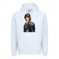 White Pet Portraits, Custom Pet Portraits, Renaissance Pet Portraits, Custom Premium Hoodie - RanaPortraitStore