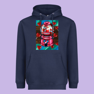 Candy Machine  With Heart Candies  Air Heavyweight Hoodie Designed By Adodesignshop