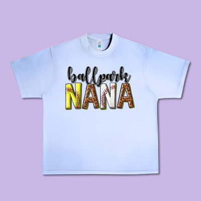 Urban Heavy Tee ballpark nana with leopard