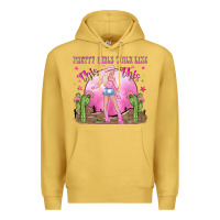 Antique Gold pretty girls walk like this this Premium Hoodie - NancyCooperArtShop