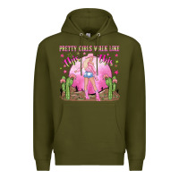 Army Green pretty girls walk like this this Premium Hoodie - NancyCooperArtShop