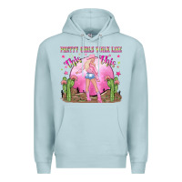 Blue Mist pretty girls walk like this this Premium Hoodie - NancyCooperArtShop
