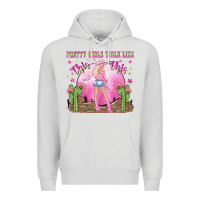 Dove Grey pretty girls walk like this this Premium Hoodie - NancyCooperArtShop