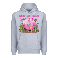 Heather Grey pretty girls walk like this this Premium Hoodie - NancyCooperArtShop