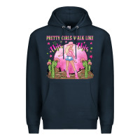 Navy pretty girls walk like this this Premium Hoodie - NancyCooperArtShop
