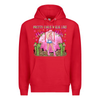 Red pretty girls walk like this this Premium Hoodie - NancyCooperArtShop