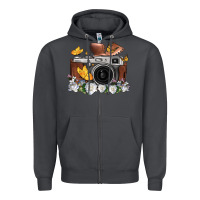 Smoke floral butterfly film roll vintage camera Zipper Hoodie - FaDigitalArtStudio