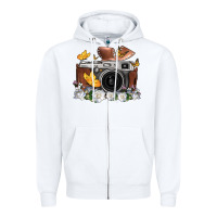 White floral butterfly film roll vintage camera Zipper Hoodie - FaDigitalArtStudio